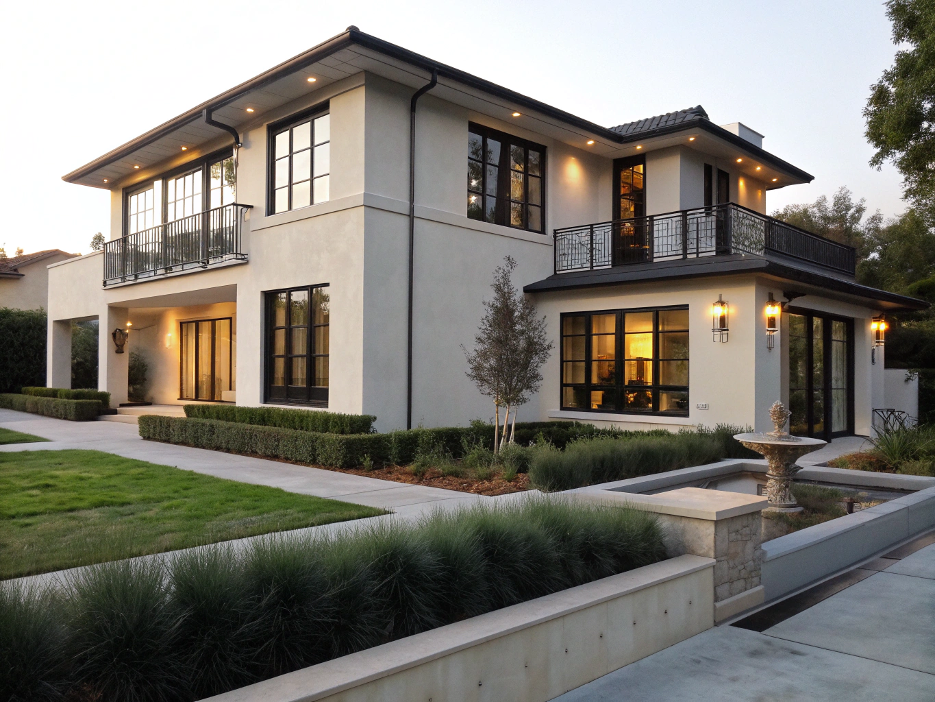 Modern dual occupancy development in a residential street